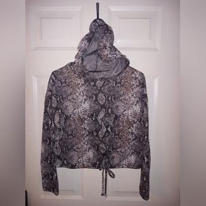 My Bell Hooded Crop Top Snakeskin print Size Medium